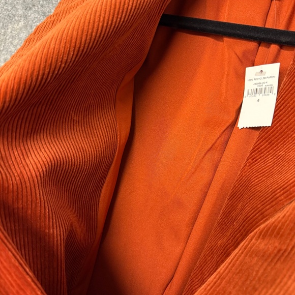 GAP Burnt Orange Corduroy Double Breasted Blazer Women’s Size 6 Jacket - Picture 11 of 16